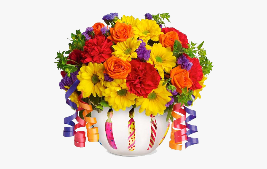 Birthday Flowers Bouquet Png - Flower Bunch For Birthday, Transparent Clipart
