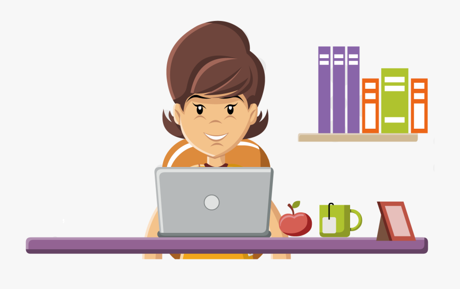 Woman Clip Art - Hard Working, Transparent Clipart