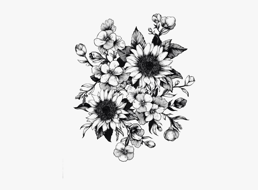 Tattoo Sketch Flower Drawing Sunflower Png Free Photo - Wild Flower Flower Tattoo Designs, Transparent Clipart