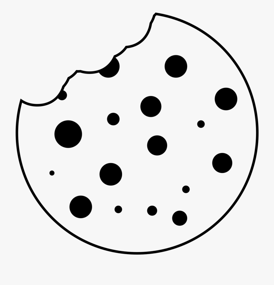 Clip Art Chocolate Chip Biscuits Clip - Biscuit Clipart Black And White, Transparent Clipart