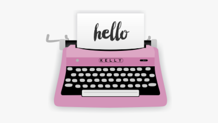 Maquina De Escribir Vintage Rosa, Transparent Clipart