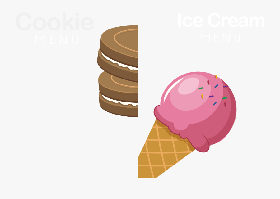Ice Cream Cone Chocolate Sandwich Chocolate Chip Cookie - Ice Cream Cone, Transparent Clipart