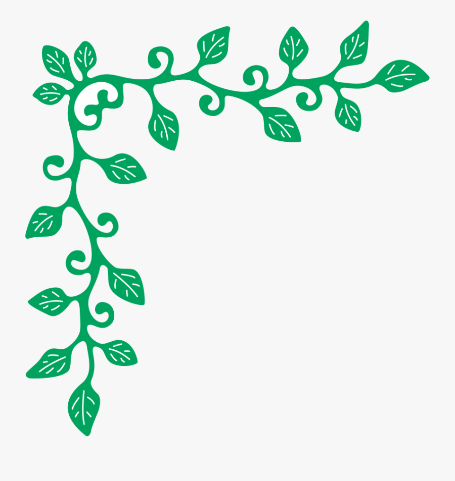 Ivy Corner Flourish - Corner Of Paper Designs, Transparent Clipart