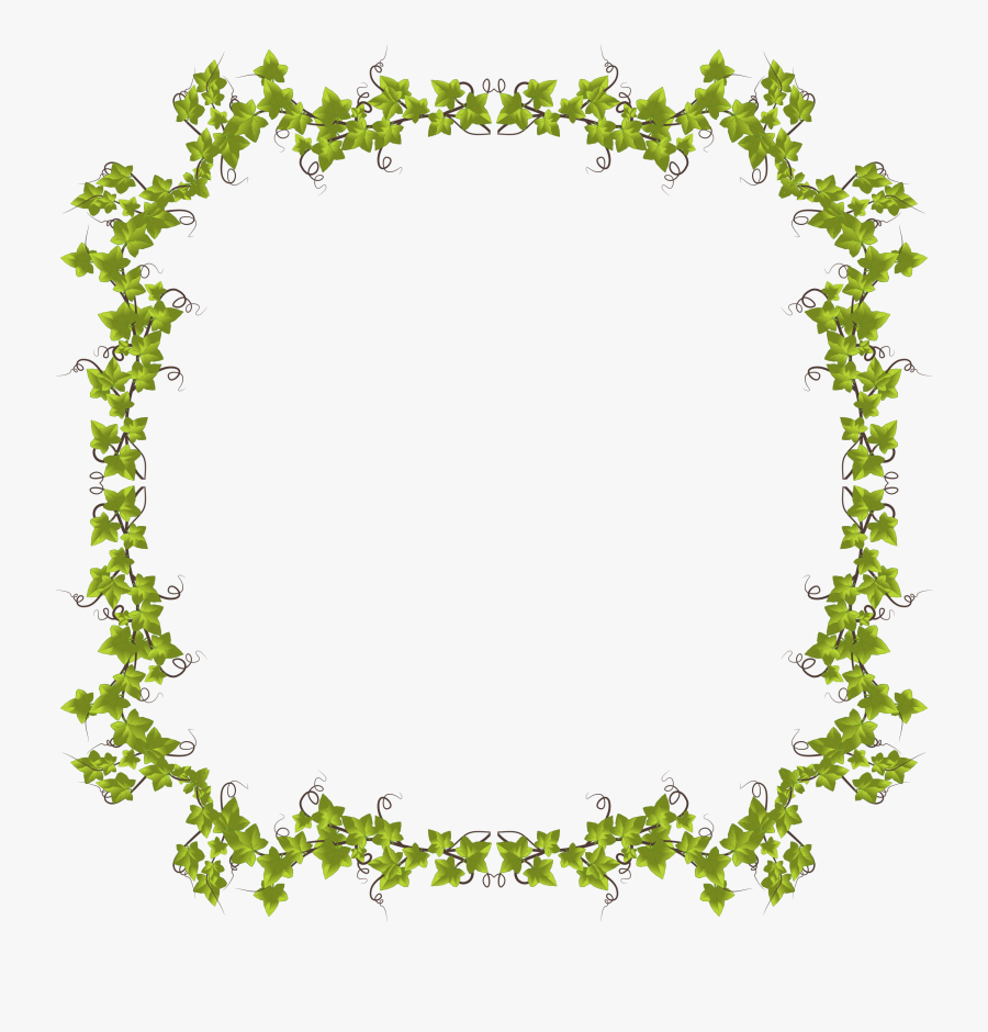 Ivy Leaves Frame - Leaves Frame, Transparent Clipart