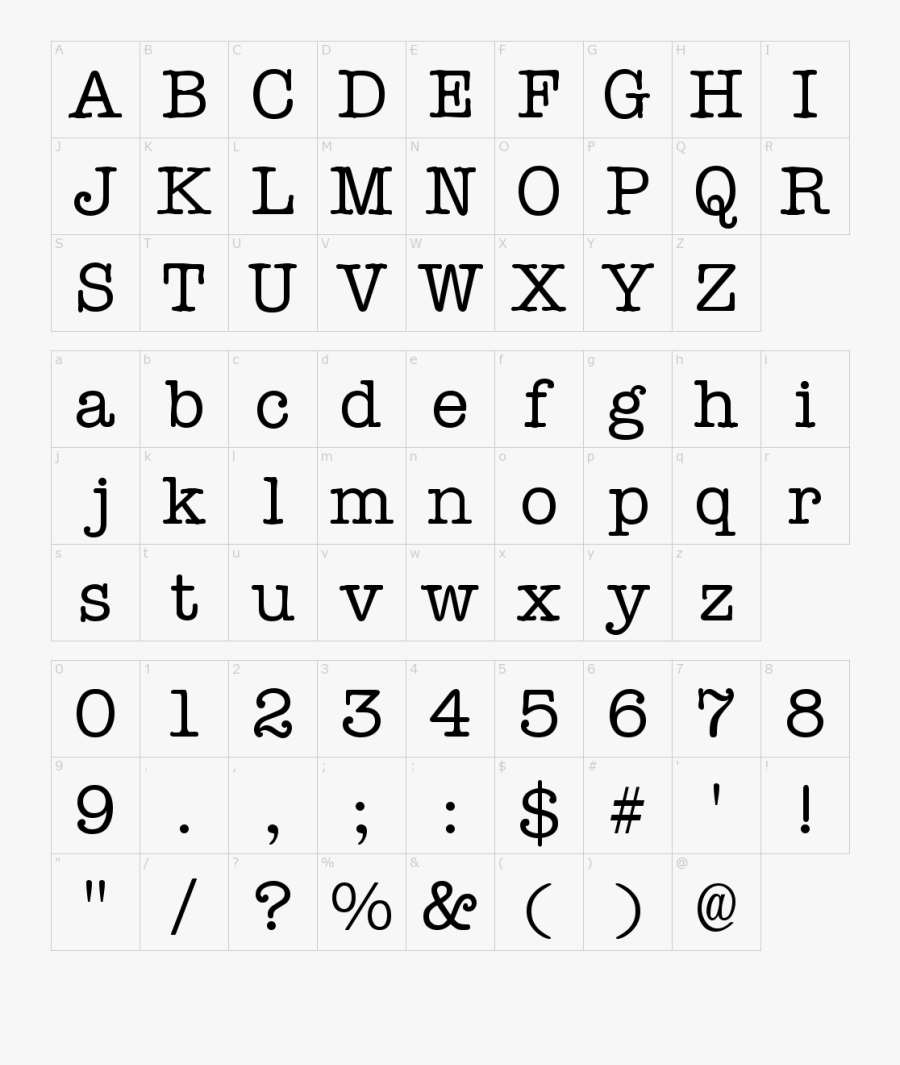 Clip Art Old School Typewriter Font - Enchanted Font, Transparent Clipart