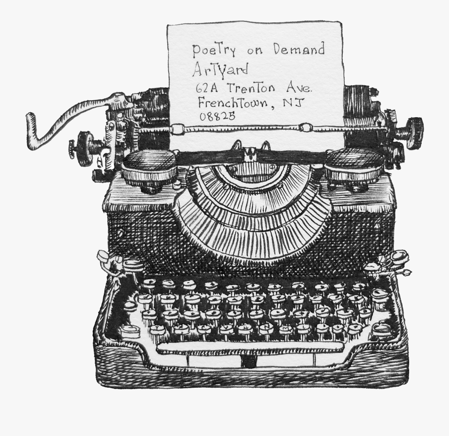 Svg Stock Typewriter Vector Minimalist - Typewriter Poet, Transparent Clipart