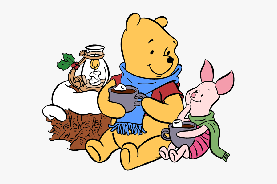 New Winnie The Pooh, Piglet Hot Cocoa - Winnie The Pooh And Piglet Christmas, Transparent Clipart