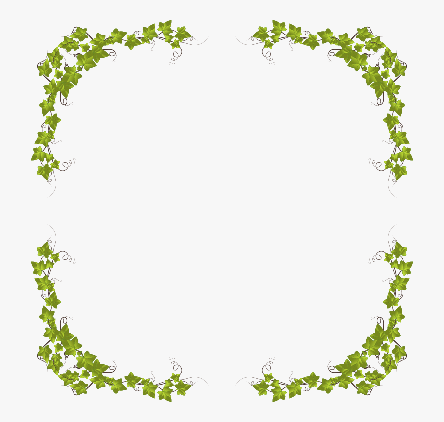 Ivy Leaves Frame, Transparent Clipart