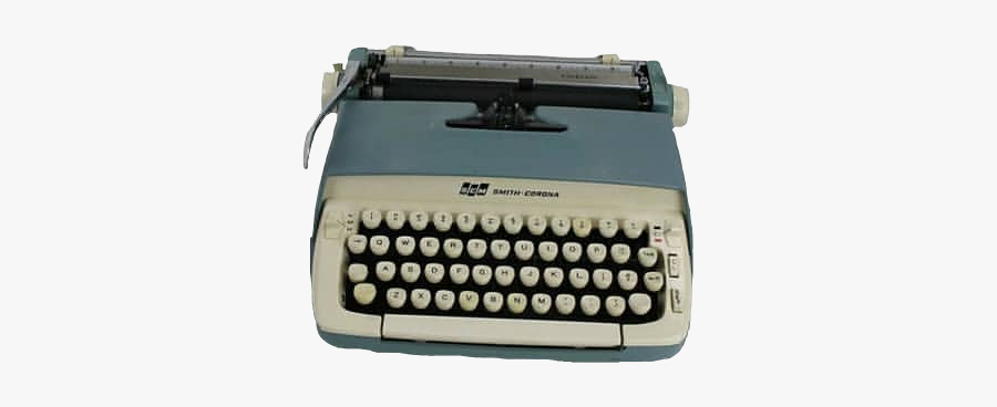 #png #tumblr #typewriter #vintage #classic #blue #aesthetic - Smith Corona Galaxie Deluxe, Transparent Clipart