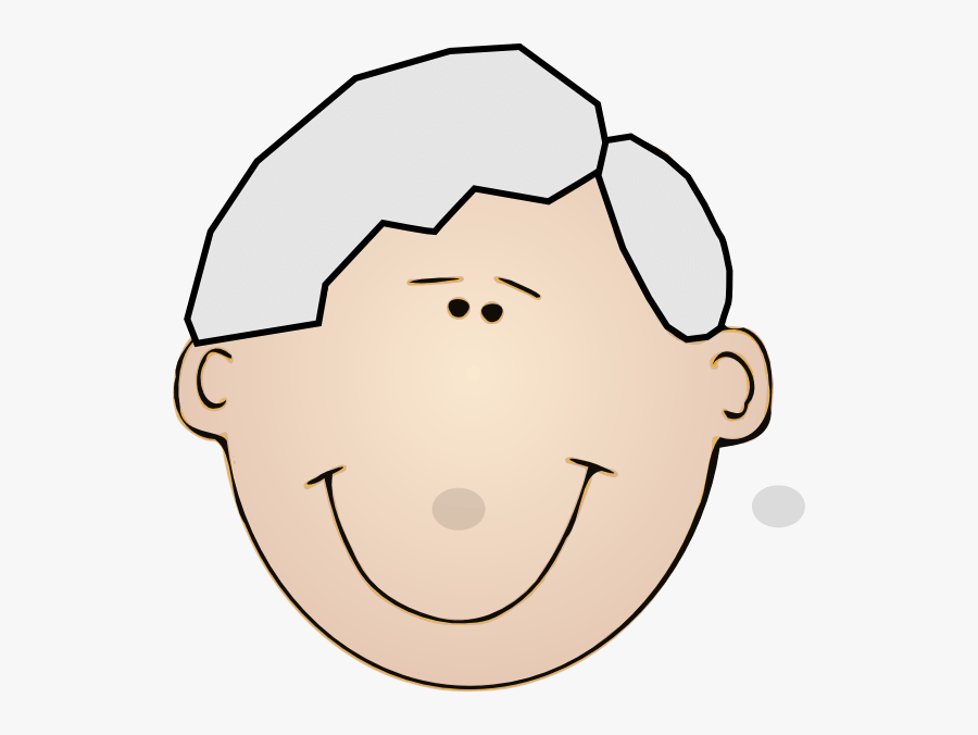 Cartoon Grandpa - Grandfather Face Clipart, Transparent Clipart