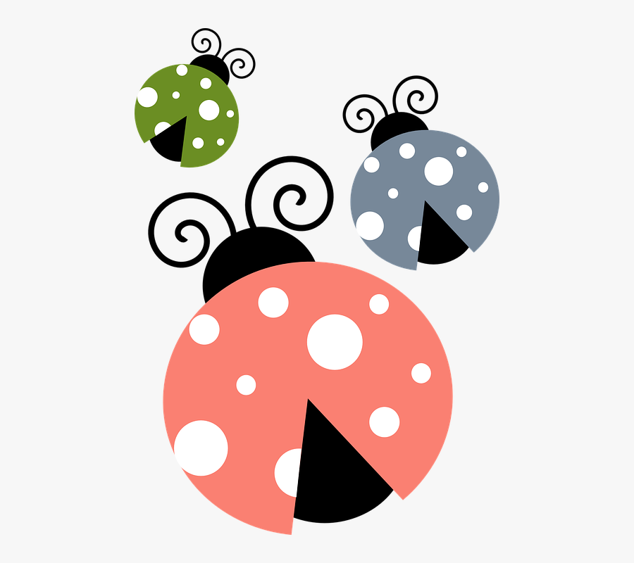 Ladybirds Bugs Free Vector - Transparent Lady Bug Cartoon, Transparent Clipart