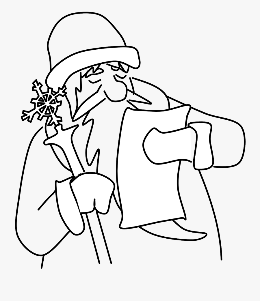 Grandpa Frost Clipart, Vector Clip Art Online, Royalty - Christmas Grand Pa Drawings, Transparent Clipart