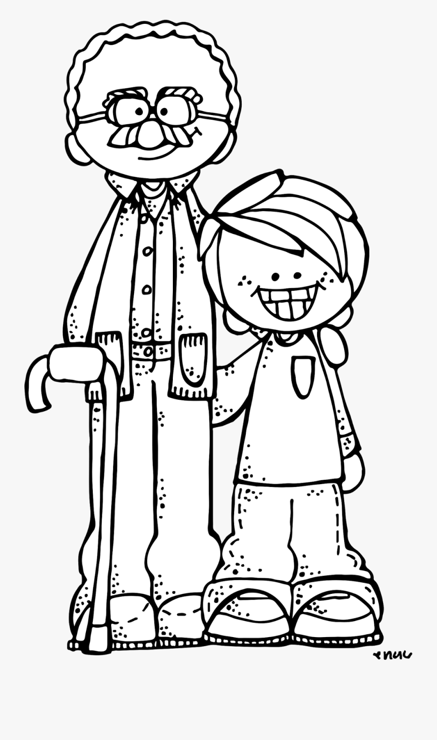 Grandparents Clipart Black And White , Free Transparent Clipart