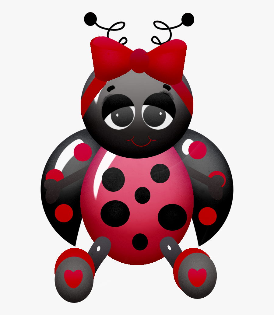 Girly Ladybug, Transparent Clipart