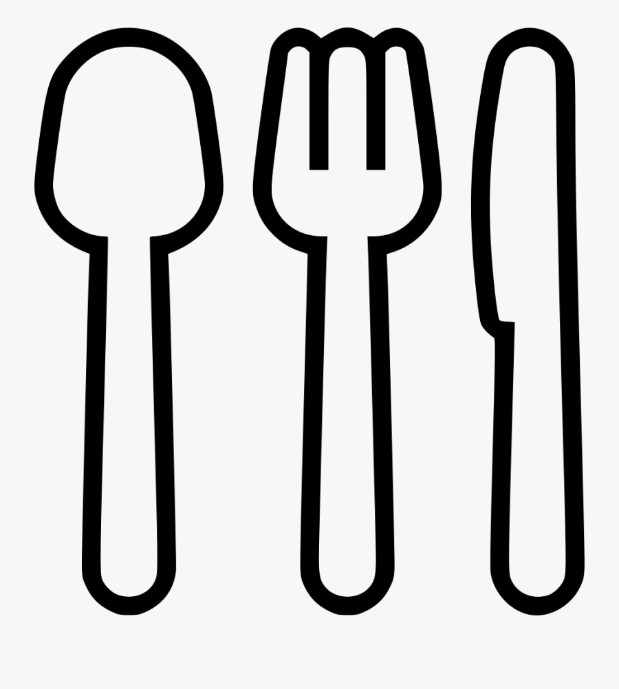 Spoon Fork And Knife - ภาพ ช้อน ส้อม ขาว ดำ, Transparent Clipart