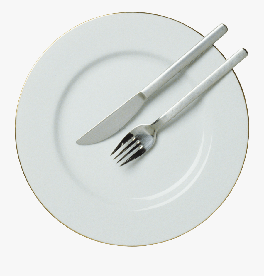 Fork Knife Plate - Plate Png, Transparent Clipart