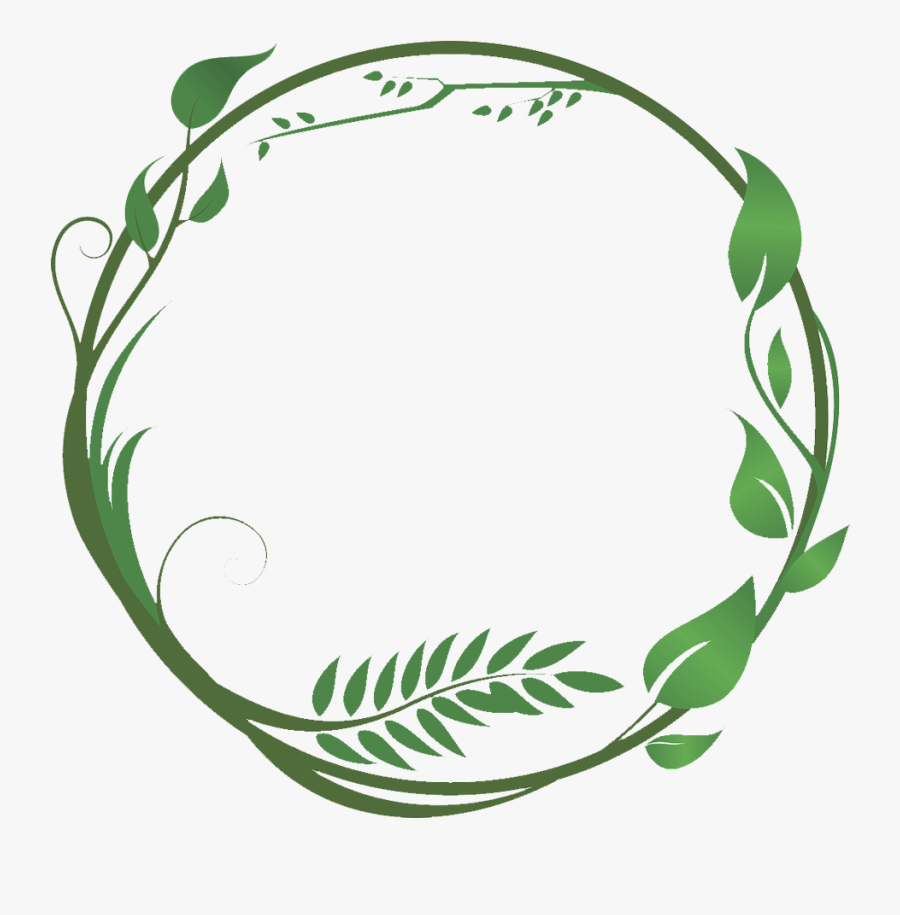 Common Ivy Leaf Green Vine - Circle With Leaves Png, Transparent Clipart