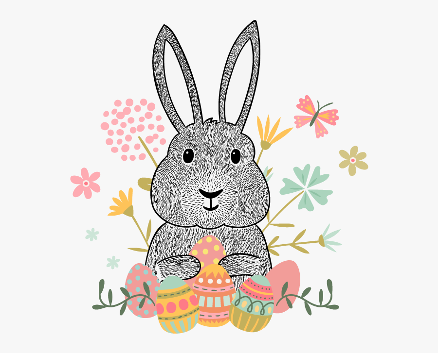 Easter Bunny Euclidean Vector Hipster Clip Art - Animated Easter Thank You Cards, Transparent Clipart