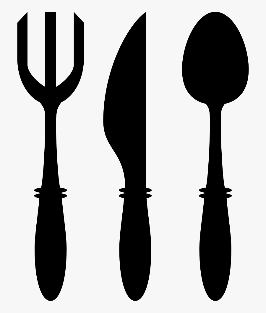 Fork Knife And Spoon Utensils - Fork Knife Spoon Icon Png, Transparent Clipart