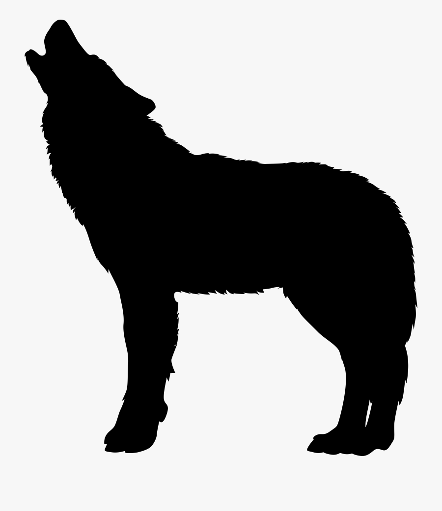 Howling Dog Silhouette At, Transparent Clipart