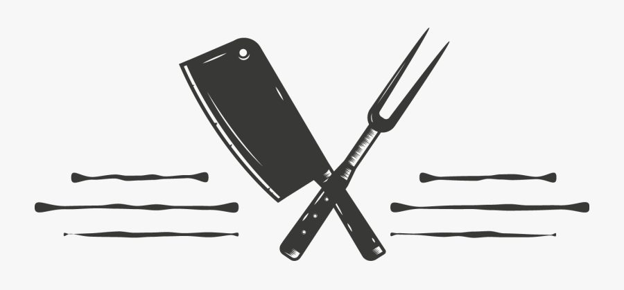 Bbq Fork And Knife Png - Pork And Knife Png, Transparent Clipart