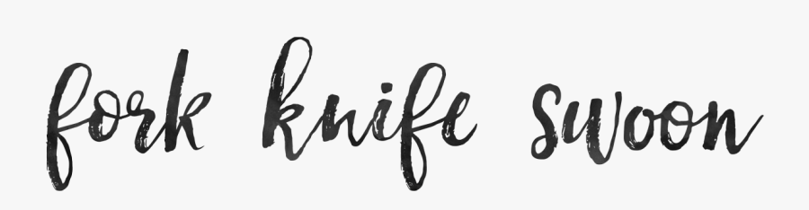 Fork Knife Swoon - Calligraphy, Transparent Clipart