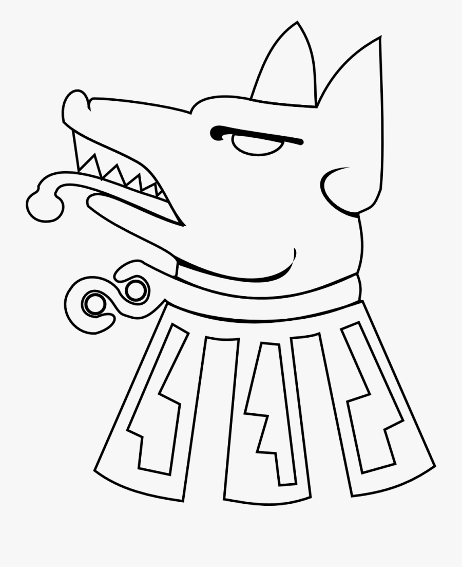 Coyote - Egyptian Drawings Dog, Transparent Clipart
