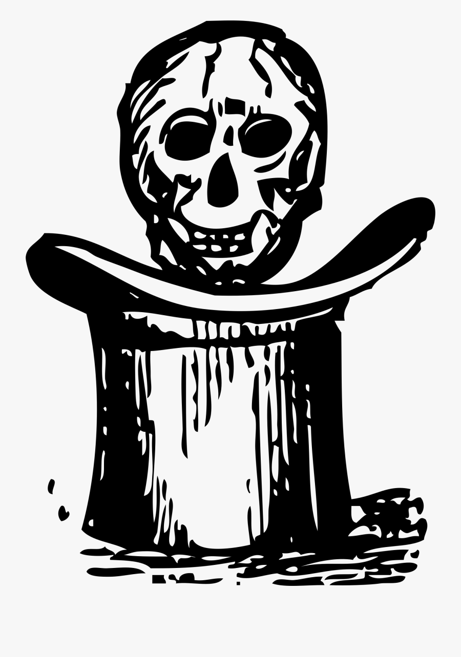 Graphic Royalty Free Stock Top Hat Skull Free - Skull With Top Hat Png, Transparent Clipart