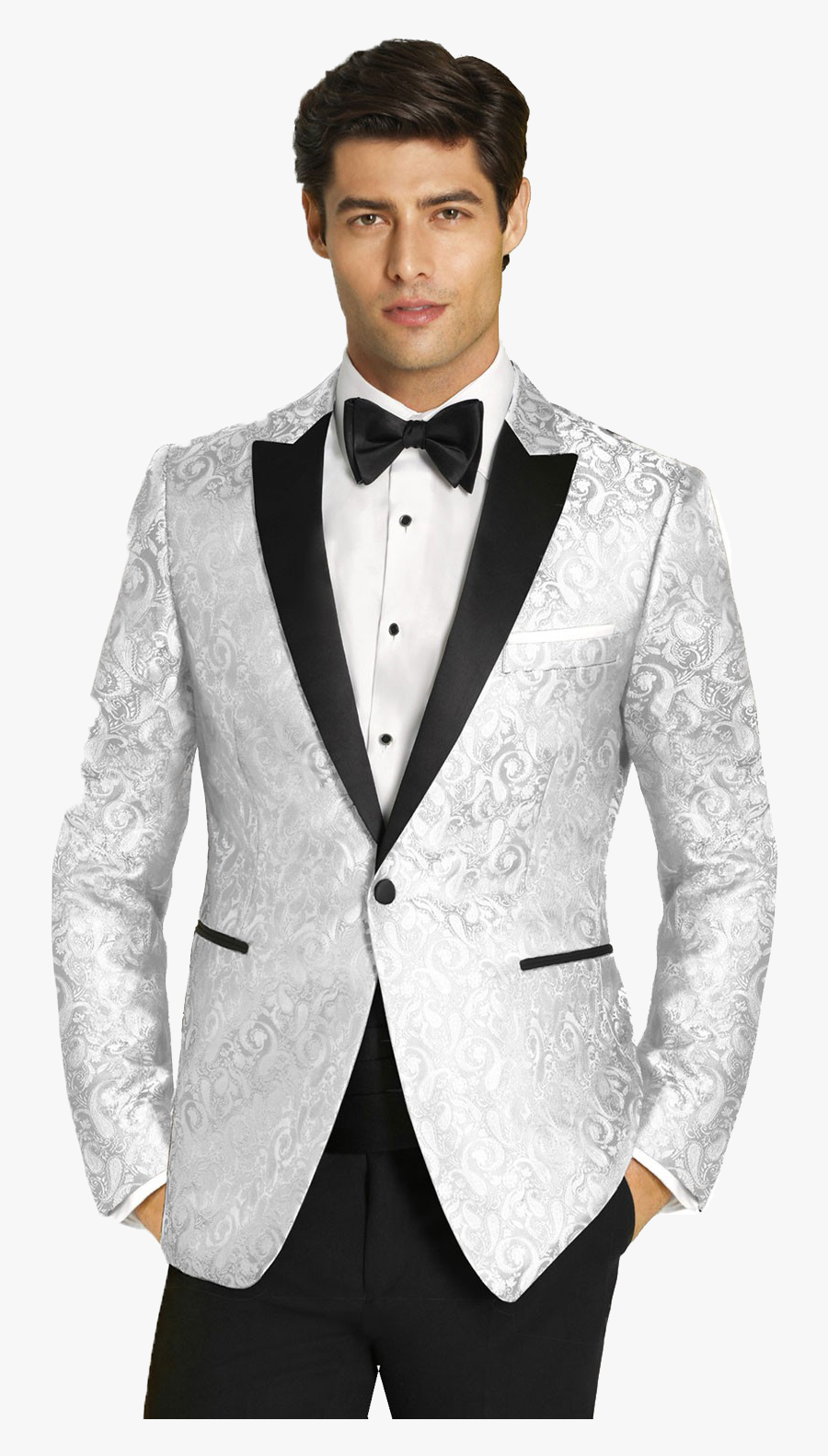 White Tuxedo Png Clipart - White Paisley Tuxedo Jacket, Transparent Clipart
