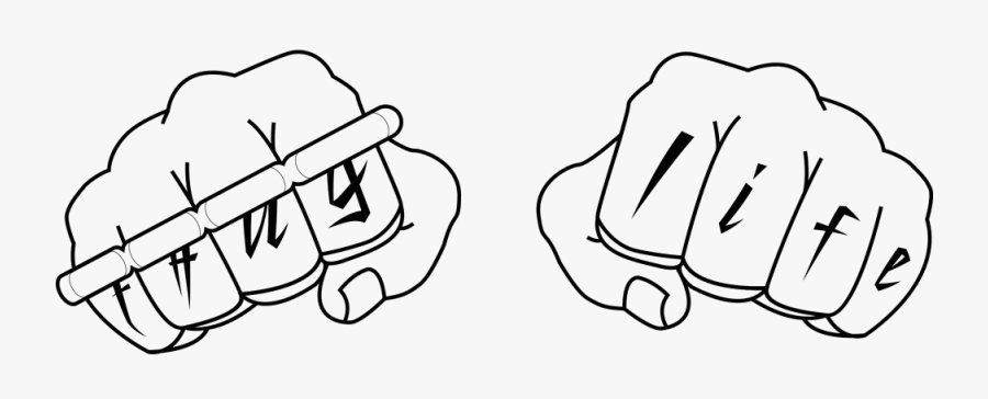 Black Fist Png - Thug Life Logo Transparent Background, Transparent Clipart