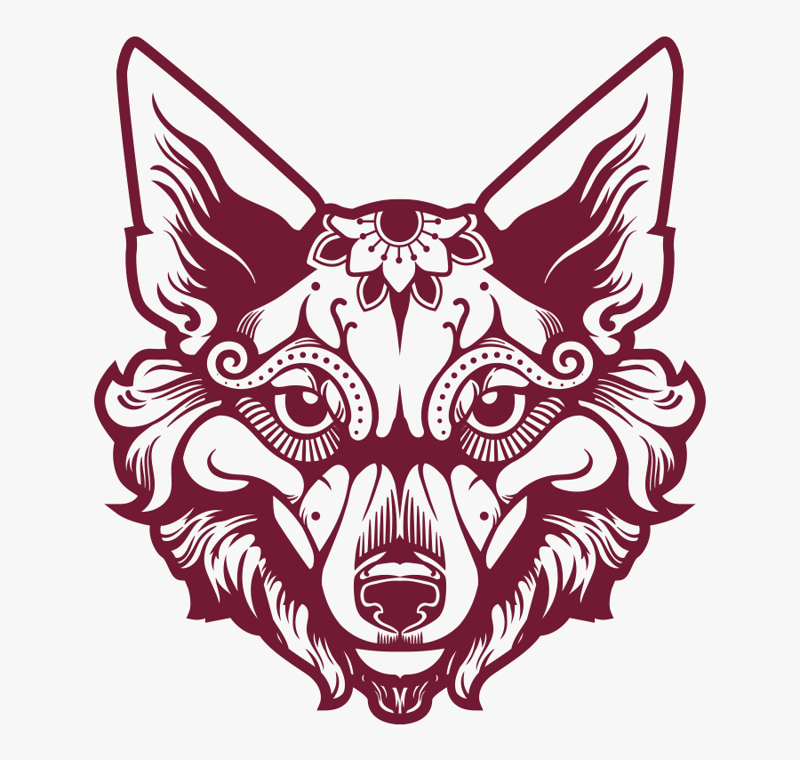 Sacred Coyote Tattoo Style Logo Created By E-rex Of - Logo De Tattoos Png, Transparent Clipart