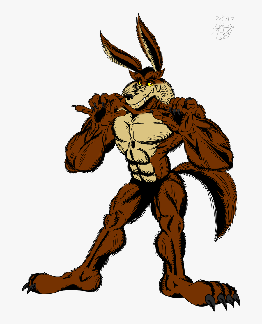Dc Wile E Coyote - Wile E Coyote Muscle, Transparent Clipart