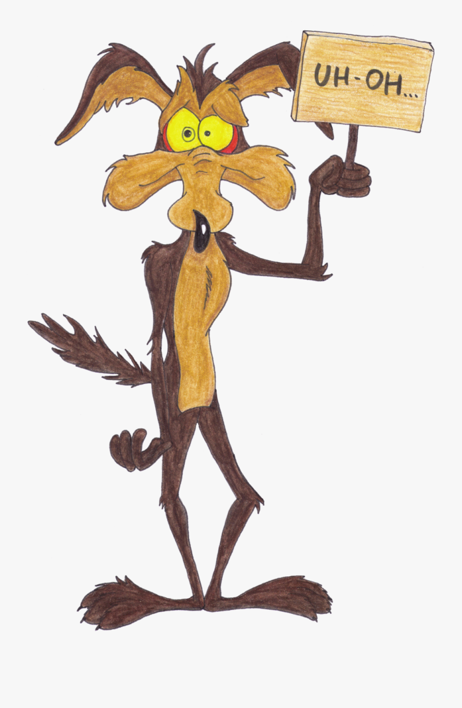 Coyote And The Road Runner Cartoon Drawing - Wile E Coyote Png, Transparent Clipart