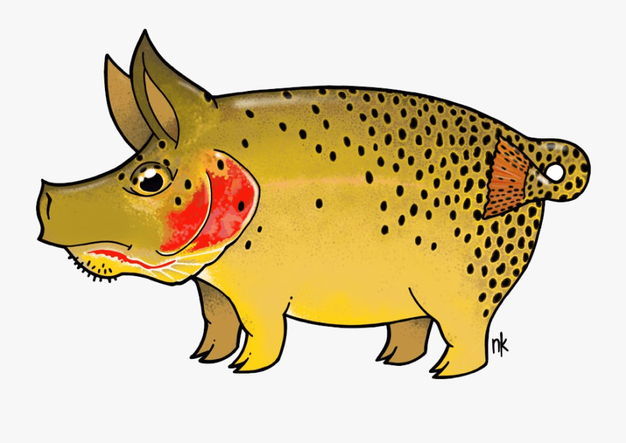 Nate Karnes Pig Cutthroat Trout Sticker, Transparent Clipart