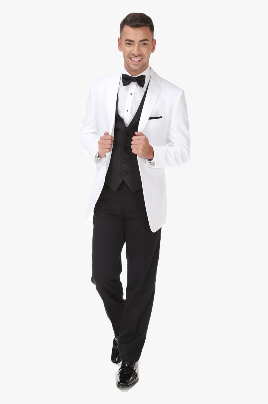 White Tuxedo Suit Png Clipart - Tuxedo, Transparent Clipart
