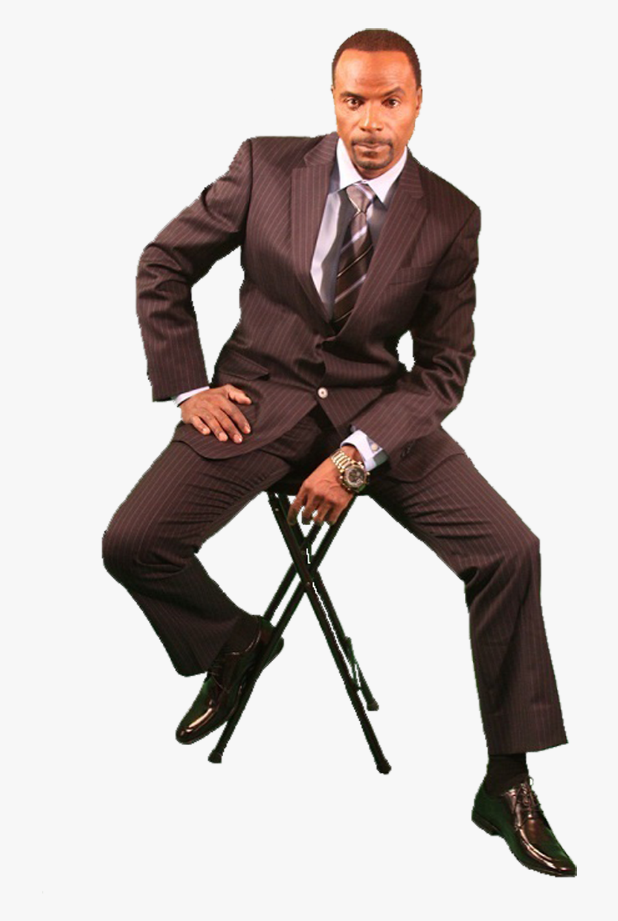 Human Business Tuxedo M - Sitting, Transparent Clipart