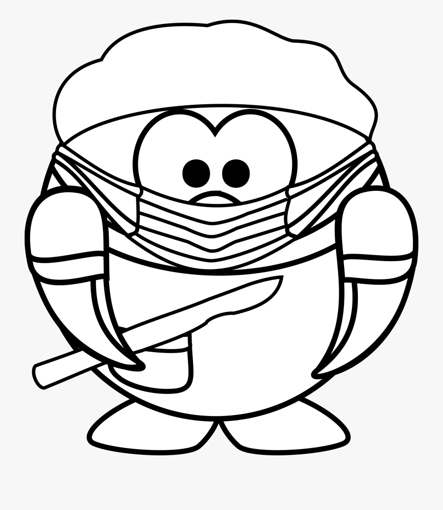 Penguin Surgery Surgeon Drawing Coloring Book - Penguin Black And White Clipart, Transparent Clipart