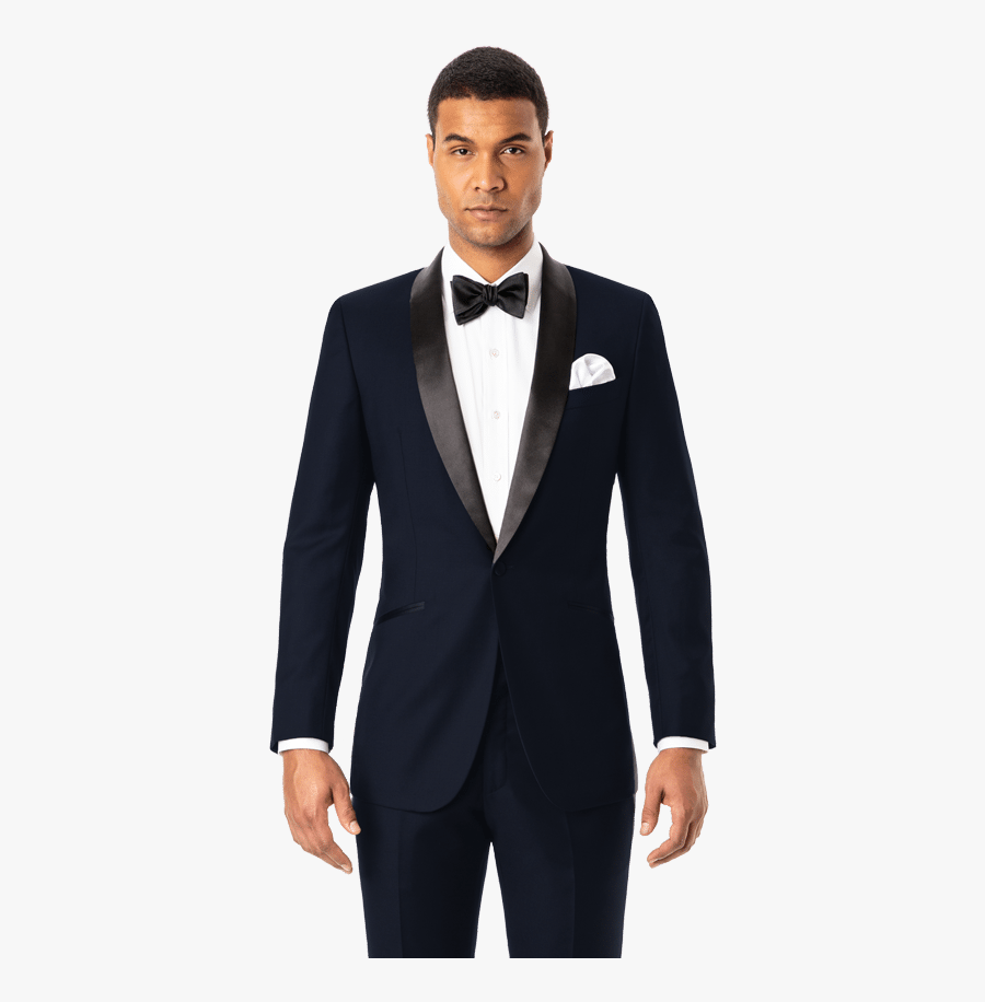 Clip Art The Best Tuxedos For - Navy Tuxedo Black Bow Tie, Transparent Clipart