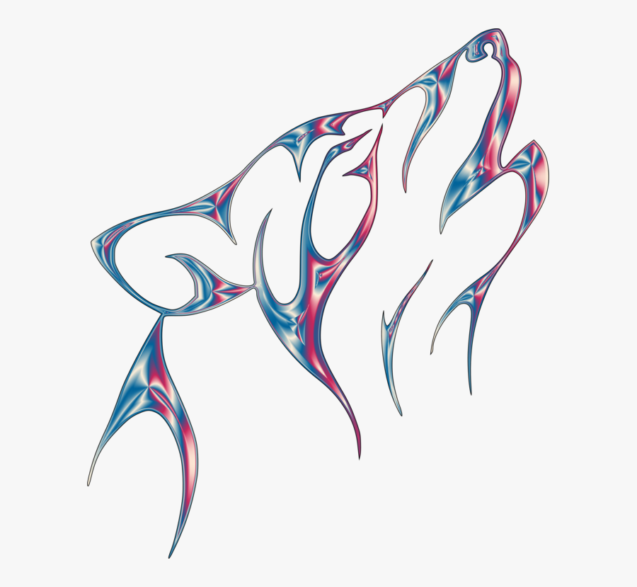 Line Art,art,fish - First Nations Art Wolf, Transparent Clipart