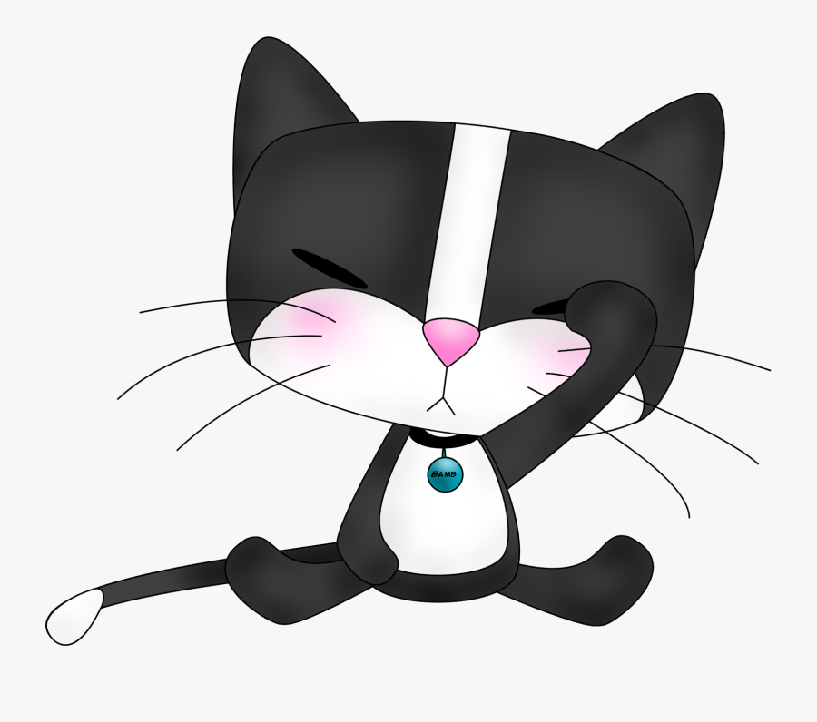 Cartoon Tuxedo Cat, Transparent Clipart