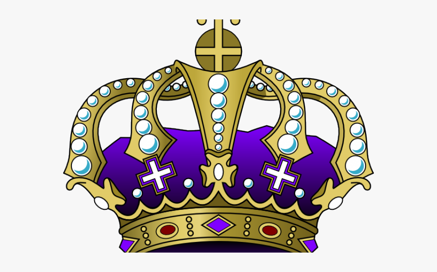Purple And Gold Crown Png, Transparent Clipart