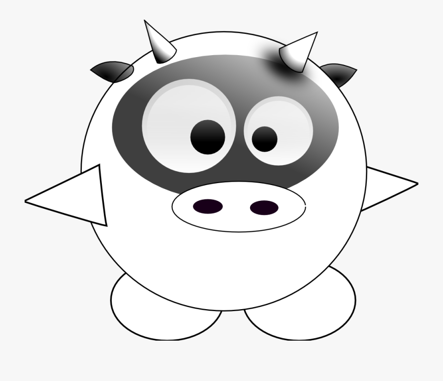 Tuxedo Cow Cliparts - Cartoon, Transparent Clipart