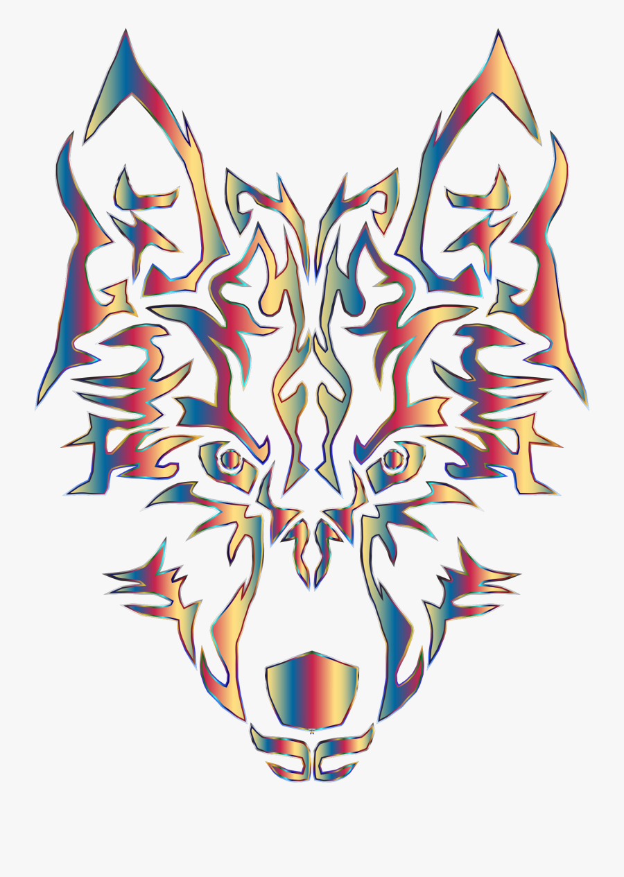 Visual Arts,leaf,symmetry - Transparent Background Wolf Logo, Transparent Clipart