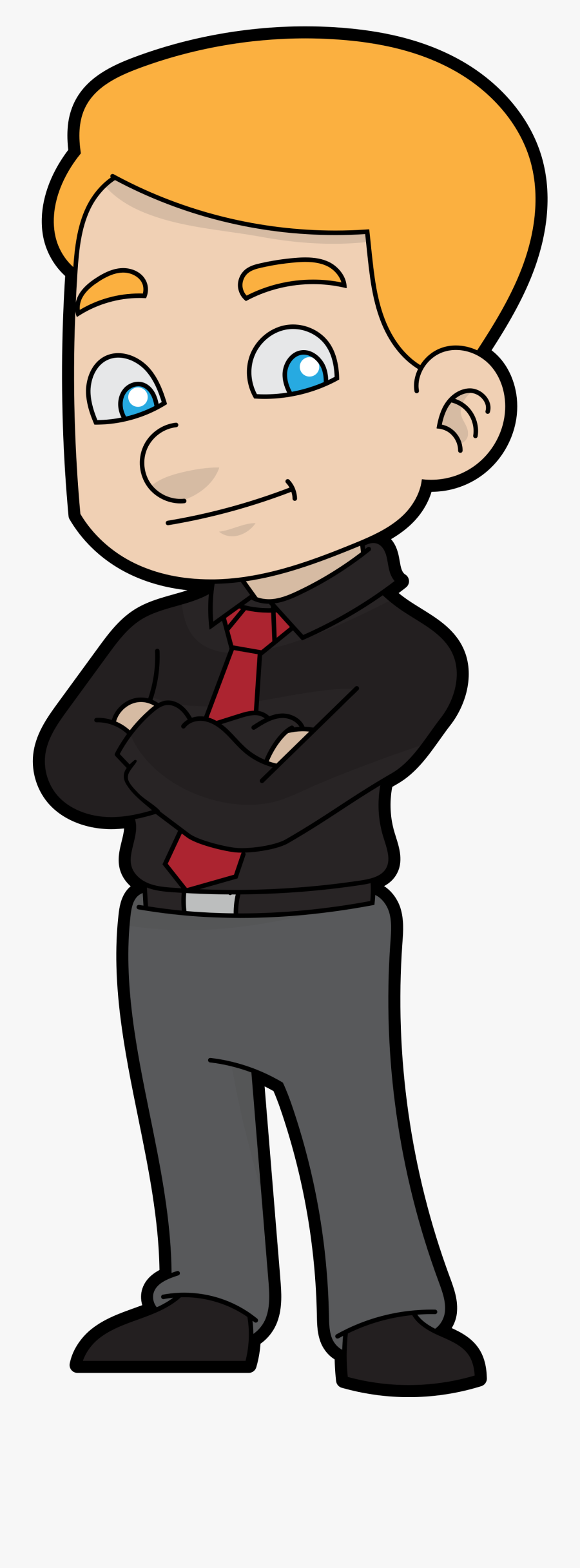 File Nice And Friendly - Clipart Businessman Cartoon, Transparent Clipart