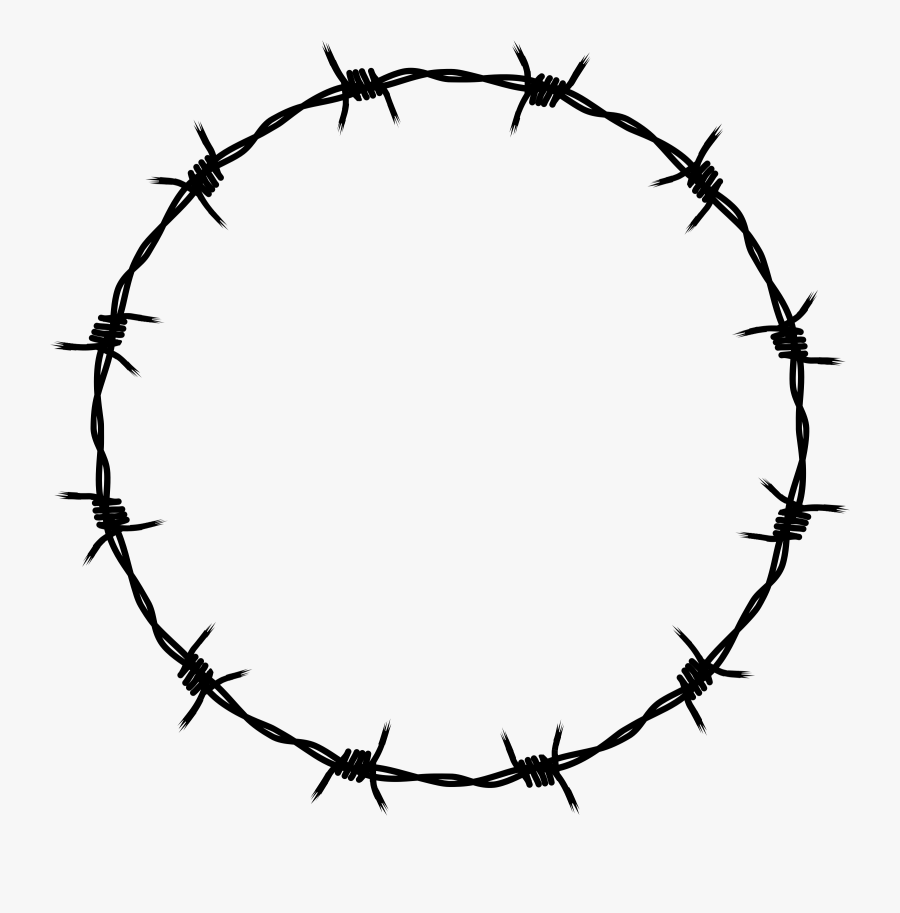 Barbed Wire Frame - Circle Barbed Wire Clipart, Transparent Clipart