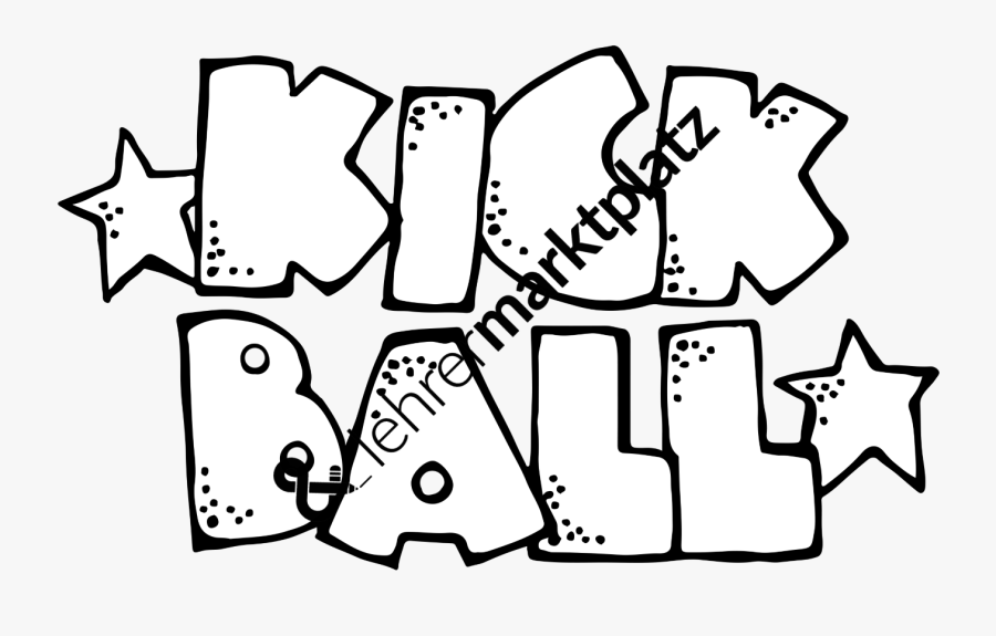 Kickball Clipart Black And White, Transparent Clipart