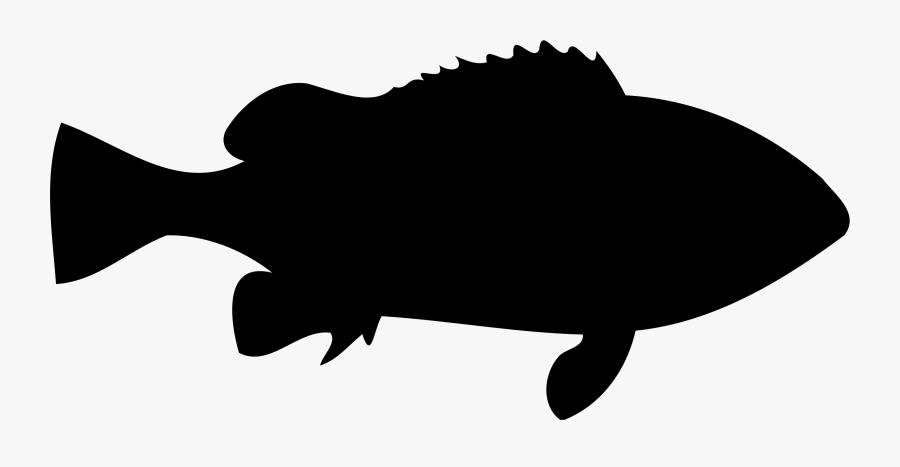 Clip Art Transparent Stock Fish Silhouette Clipart - Fish Silhouette Drawing, Transparent Clipart