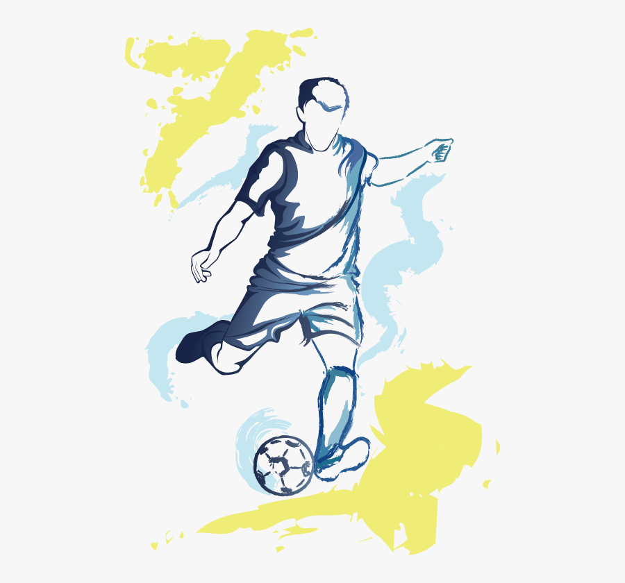Players Football Kickball Drawing Png File Hd Clipart - Football Player Vector Png, Transparent Clipart
