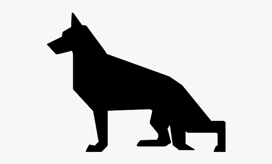 German Shepherd Silhouette By Mdelirious - Dog Yawns, Transparent Clipart