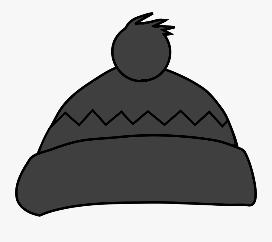 Bobble Cap, Hat, Winter, Warm, Gray, Wool - Transparent Background Winter Hat Clipart, Transparent Clipart